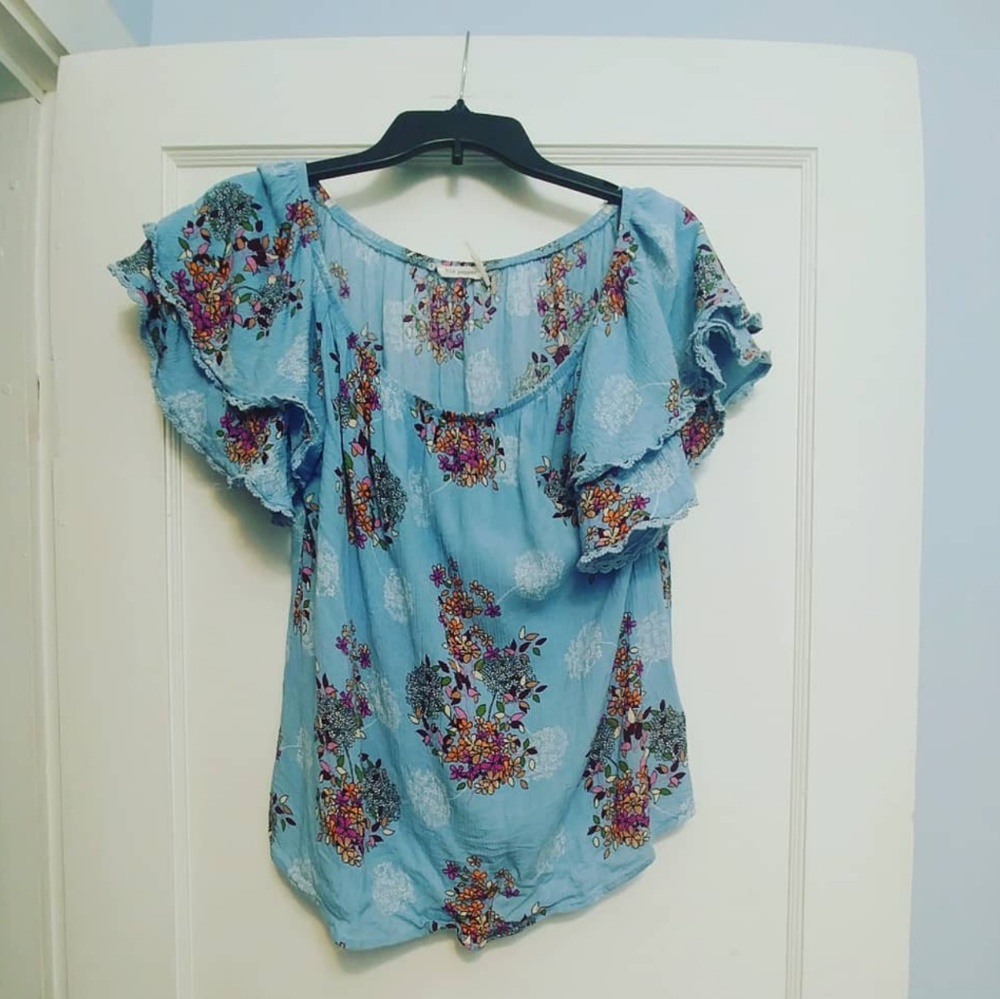 Blue Floral Top